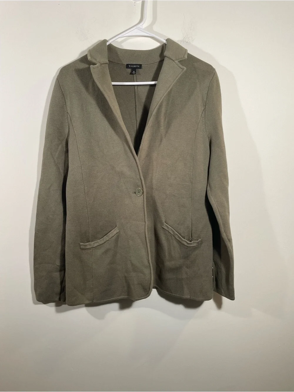 Talbots knit sweater jacket M